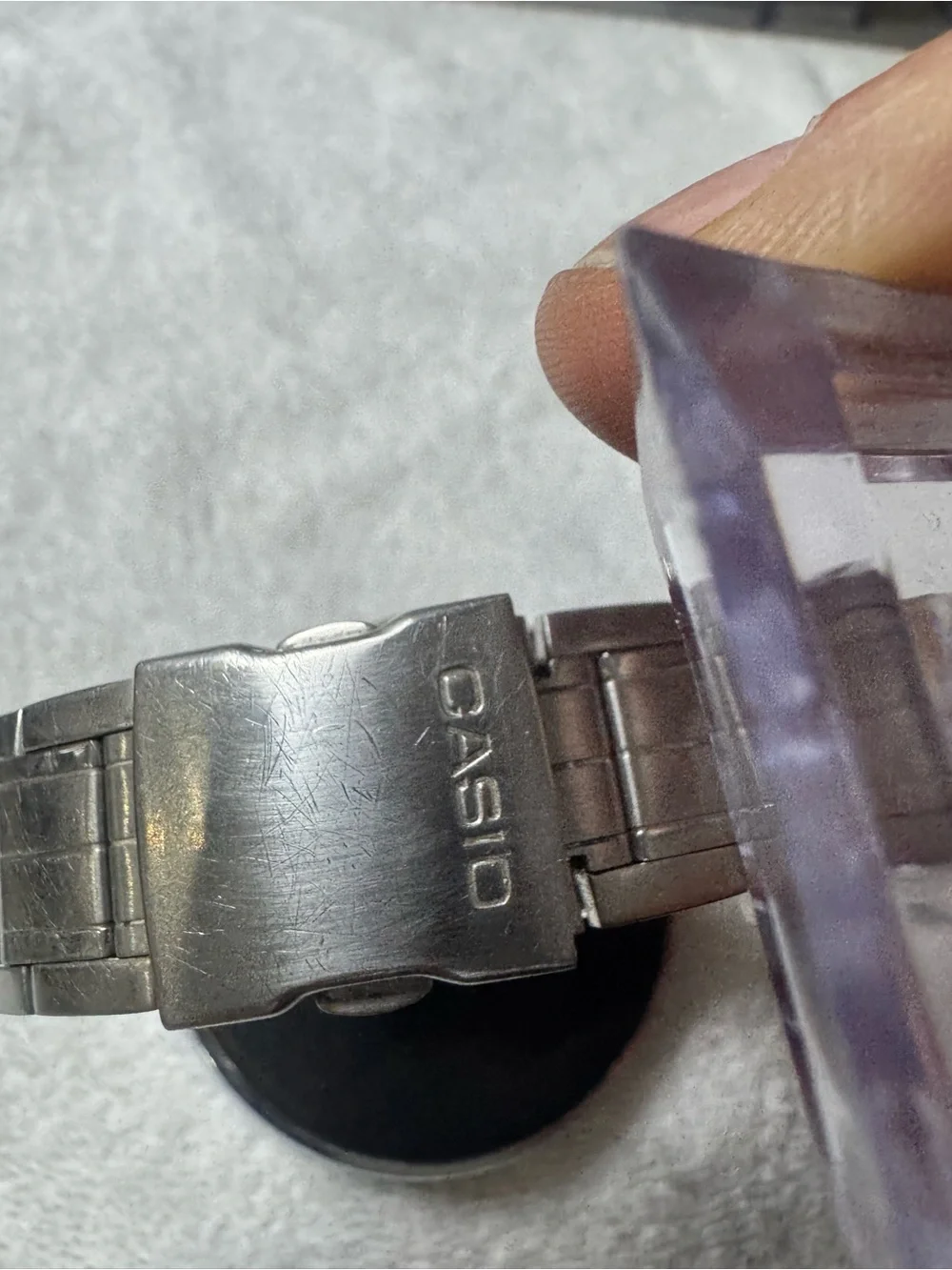 Casio Edifice Black Watch with Pink Accents